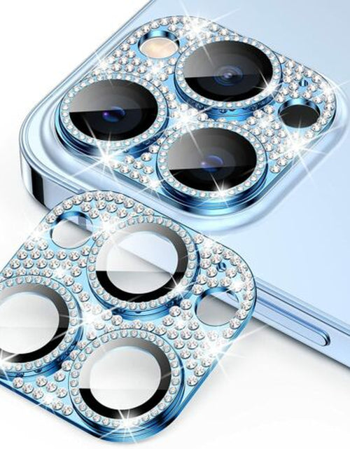 Load image into Gallery viewer, For Iphone 14 13 12 Pro Max Full Cover Metal Diamond Camera Lens Protector Case
