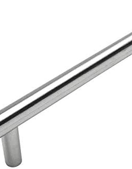 Load image into Gallery viewer, 10 Pack -  404-96SS True Solid Stainless Steel Construction 3/8 Inch Slim Line Euro Style Cabinet Hardware Bar Handle Pull - 3-3/4&quot; (96Mm) Hole Centers
