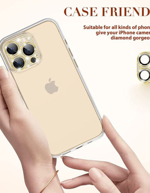 Load image into Gallery viewer, For Iphone 14 13 12 Pro Max Full Cover Metal Diamond Camera Lens Protector Case
