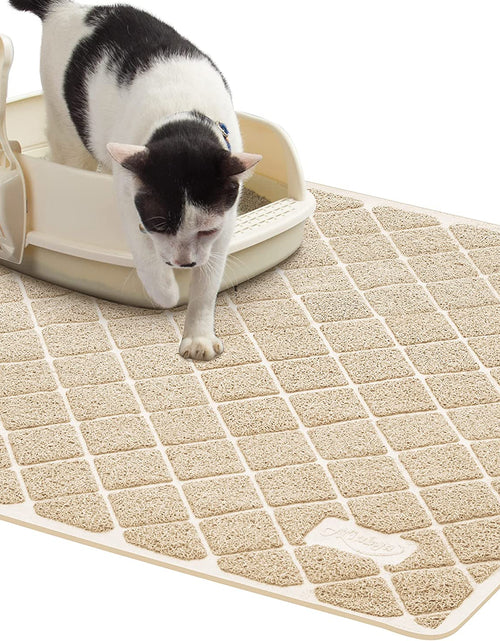 Load image into Gallery viewer, Premium Cat Litter Mat, Litter Box Mat with Non-Slip and Waterproof Backing, Litter Trapping Mat Soft on Kitty Paws and Easy to Clean, Cat Mat Traps Litter from Box
