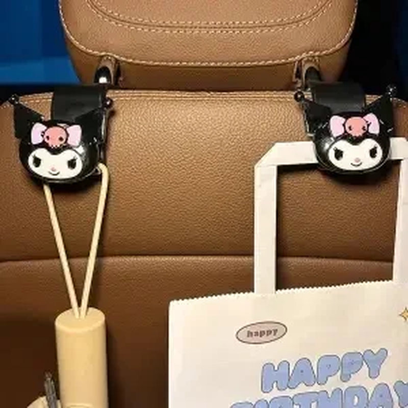 Kawaii Sanrio Hello Kittys Cartoon Car Seat Headrest Hook Car Back Seat Organizer Hanger Storage Cartoon Car Accessories Gifts