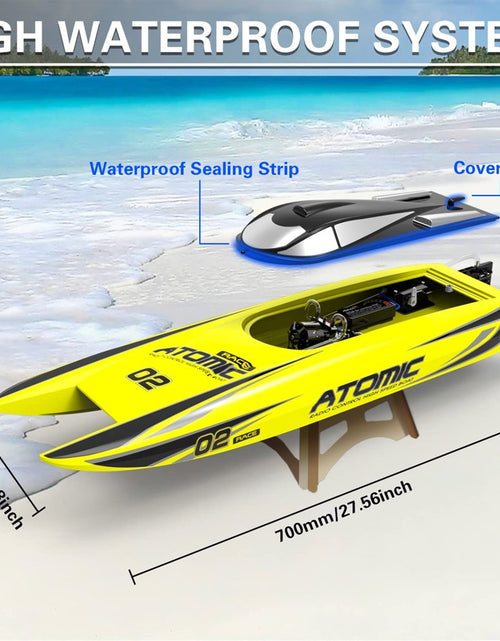 Load image into Gallery viewer, Atomic Brushless Remote Control Electric Racing Boat, Yellow
