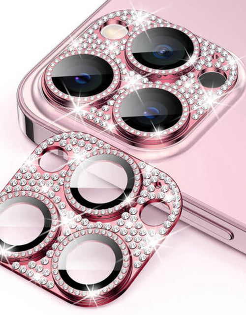 Load image into Gallery viewer, For Iphone 14 13 12 Pro Max Full Cover Metal Diamond Camera Lens Protector Case
