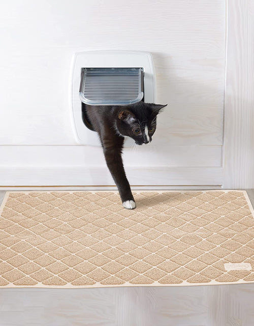 Load image into Gallery viewer, Premium Cat Litter Mat, Litter Box Mat with Non-Slip and Waterproof Backing, Litter Trapping Mat Soft on Kitty Paws and Easy to Clean, Cat Mat Traps Litter from Box
