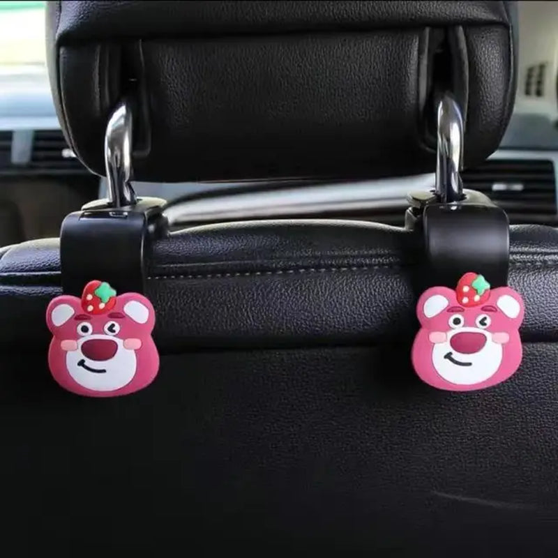 Kawaii Sanrio Hello Kittys Cartoon Car Seat Headrest Hook Car Back Seat Organizer Hanger Storage Cartoon Car Accessories Gifts