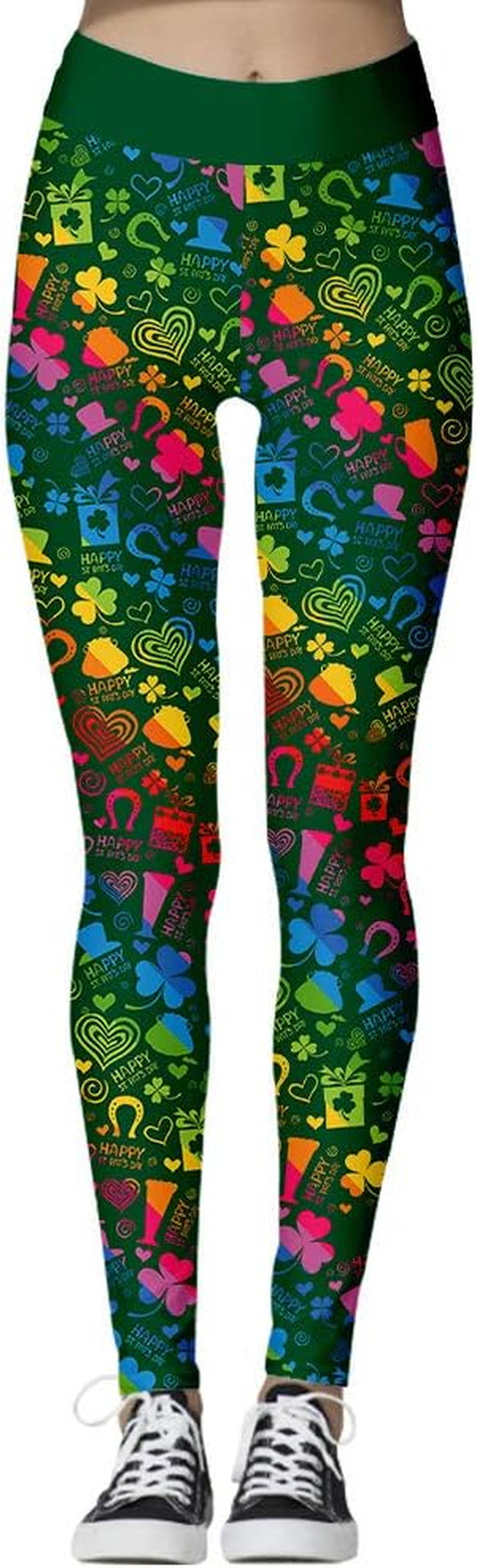 St Patricks Day Leggings for Women,Shamrock Leggings Irish Saint Tights