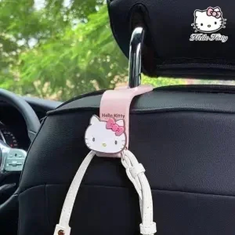 Kawaii Sanrio Hello Kittys Cartoon Car Seat Headrest Hook Car Back Seat Organizer Hanger Storage Cartoon Car Accessories Gifts