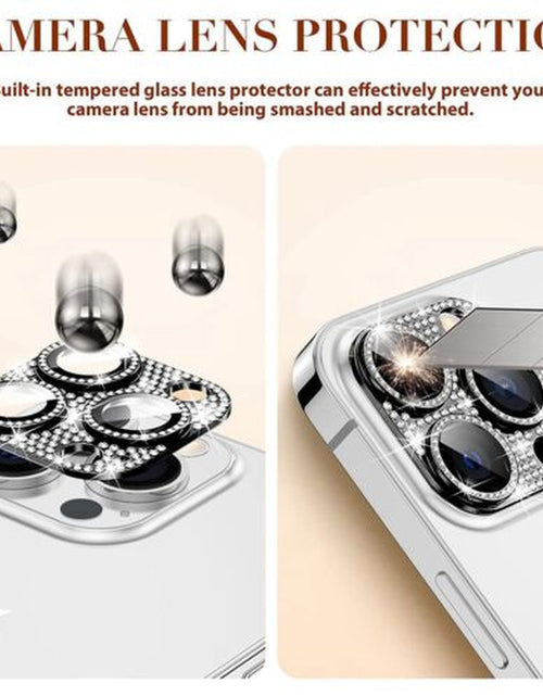 Load image into Gallery viewer, For Iphone 14 13 12 Pro Max Full Cover Metal Diamond Camera Lens Protector Case
