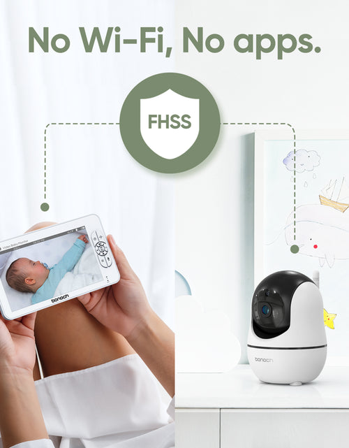 Load image into Gallery viewer, 720P HD Video Baby Monitor with Camera and Audio 7-Inch Screen Secure from Hacking No Wi-Fi
