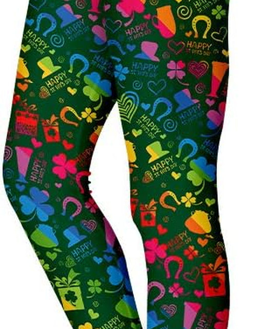 Load image into Gallery viewer, St Patricks Day Leggings for Women,Shamrock Leggings Irish Saint Tights
