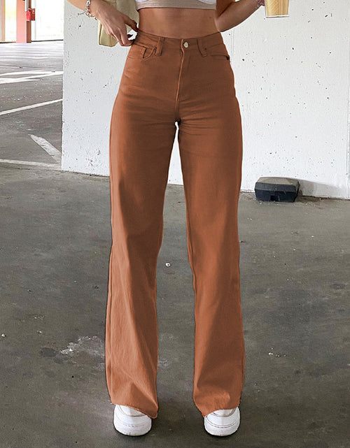 Load image into Gallery viewer, Spice Girl Style High Waist Slim Jeans Bell Bottoms
