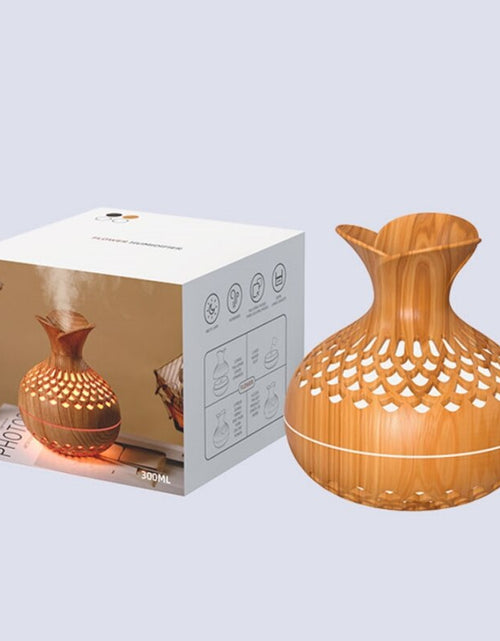 Load image into Gallery viewer, Wood Grain Mini Vase Air Humidifier USB Electric Ultrasonic Water Aroma Essential Oil Diffuser Home Room Fragrance Air Purifier
