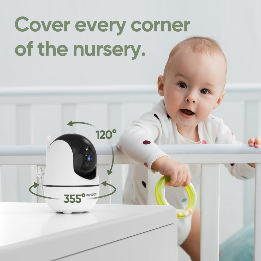 720P HD Video Baby Monitor with Camera and Audio 7-Inch Screen Secure from Hacking No Wi-Fi