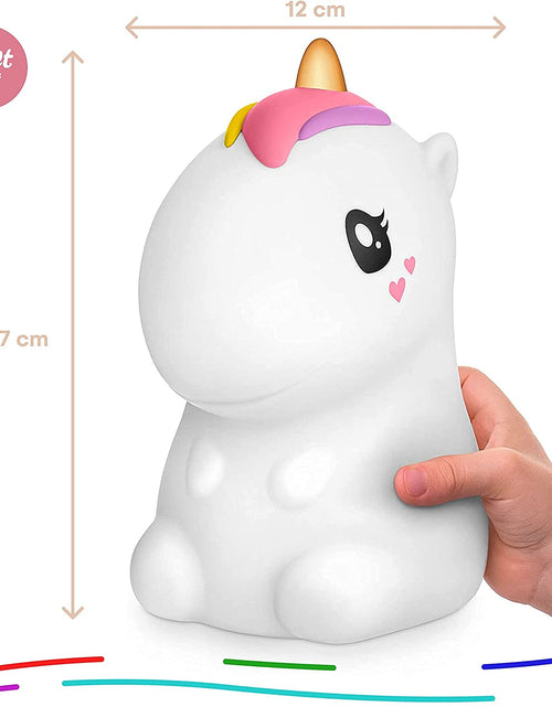 Load image into Gallery viewer, Baby Night Light Unicorn - Kids Night Light - Toddler Night Light - Silicone Nursery Lamp with Remote Control
