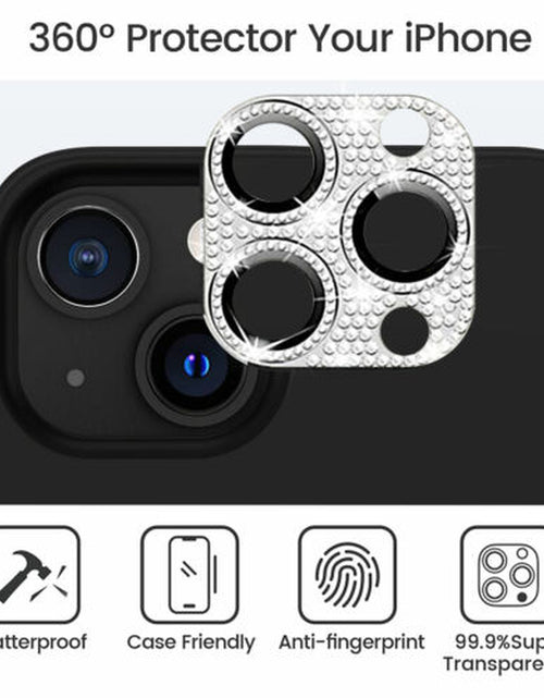 Load image into Gallery viewer, For Iphone 14 13 12 Pro Max Full Cover Metal Diamond Camera Lens Protector Case
