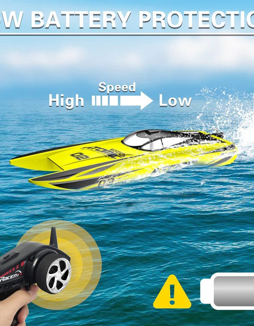 Load image into Gallery viewer, Atomic Brushless Remote Control Electric Racing Boat, Yellow
