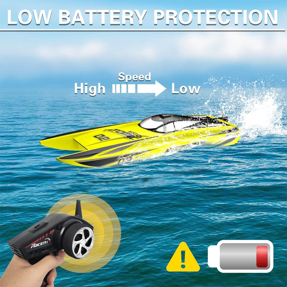 Atomic Brushless Remote Control Electric Racing Boat, Yellow