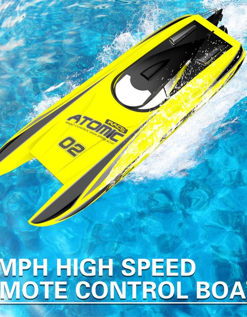 Load image into Gallery viewer, Atomic Brushless Remote Control Electric Racing Boat, Yellow
