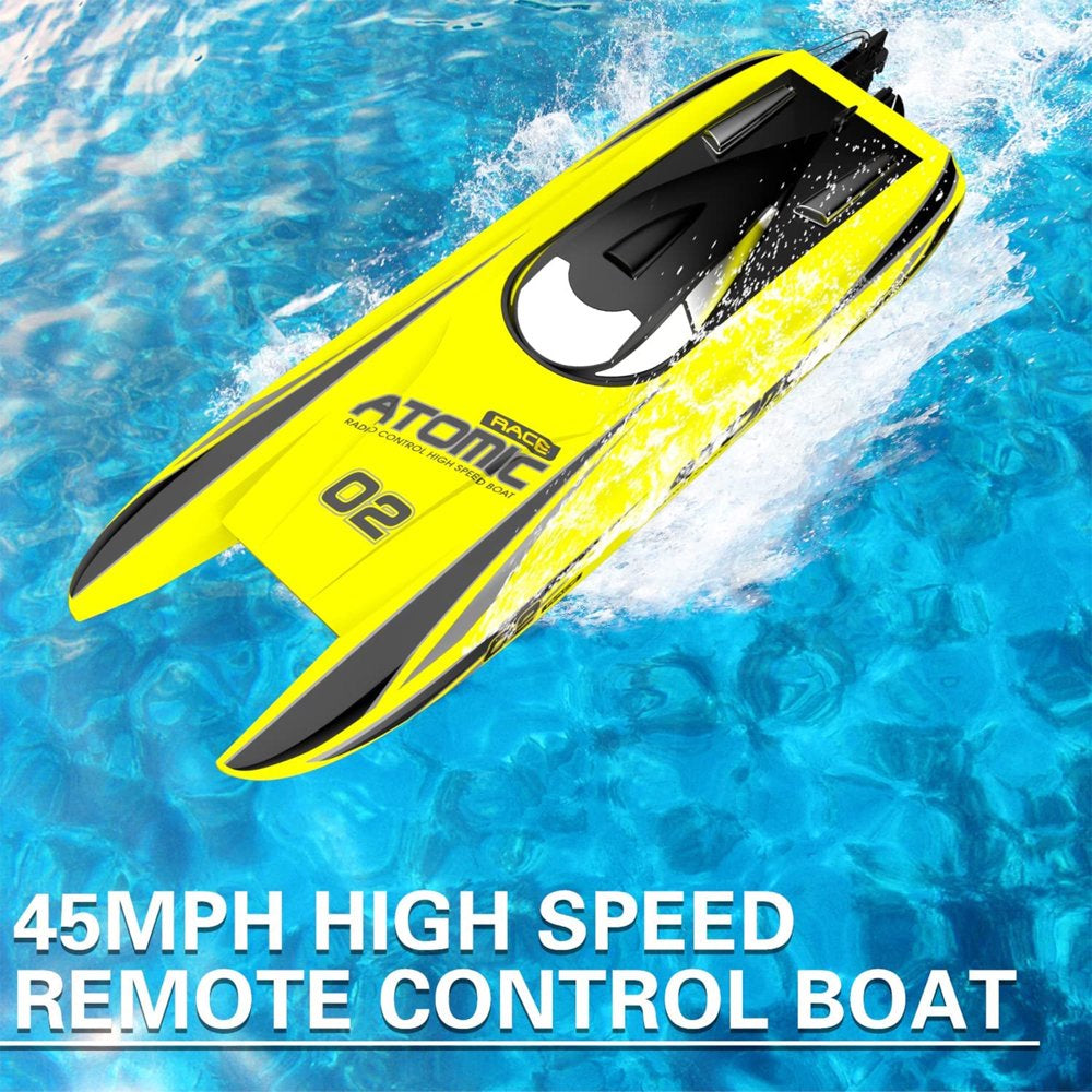 Atomic Brushless Remote Control Electric Racing Boat, Yellow