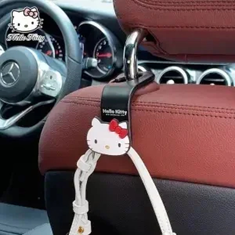 Kawaii Sanrio Hello Kittys Cartoon Car Seat Headrest Hook Car Back Seat Organizer Hanger Storage Cartoon Car Accessories Gifts