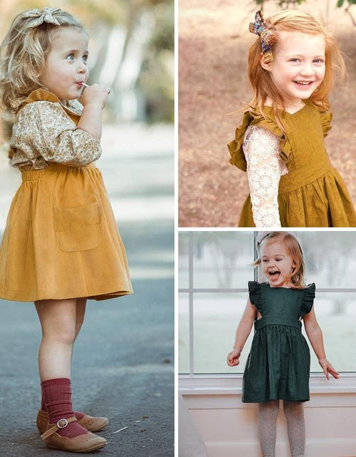 Load image into Gallery viewer, Toddler Girl Casual Dress for Spring Girls Skrit with Pocket
