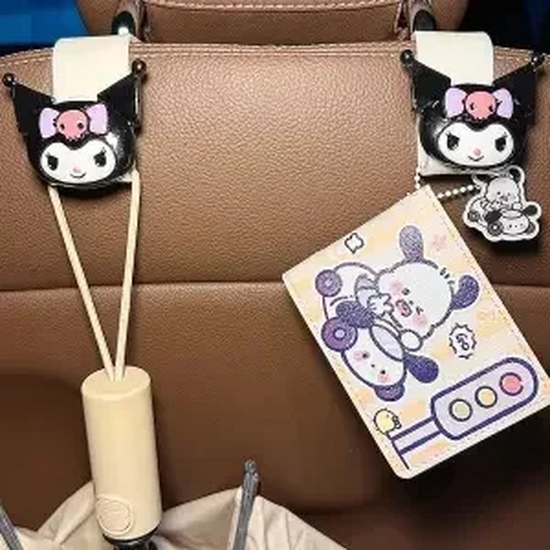 Kawaii Sanrio Hello Kittys Cartoon Car Seat Headrest Hook Car Back Seat Organizer Hanger Storage Cartoon Car Accessories Gifts