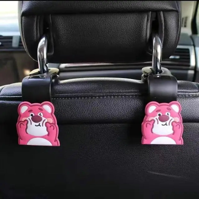 Kawaii Sanrio Hello Kittys Cartoon Car Seat Headrest Hook Car Back Seat Organizer Hanger Storage Cartoon Car Accessories Gifts