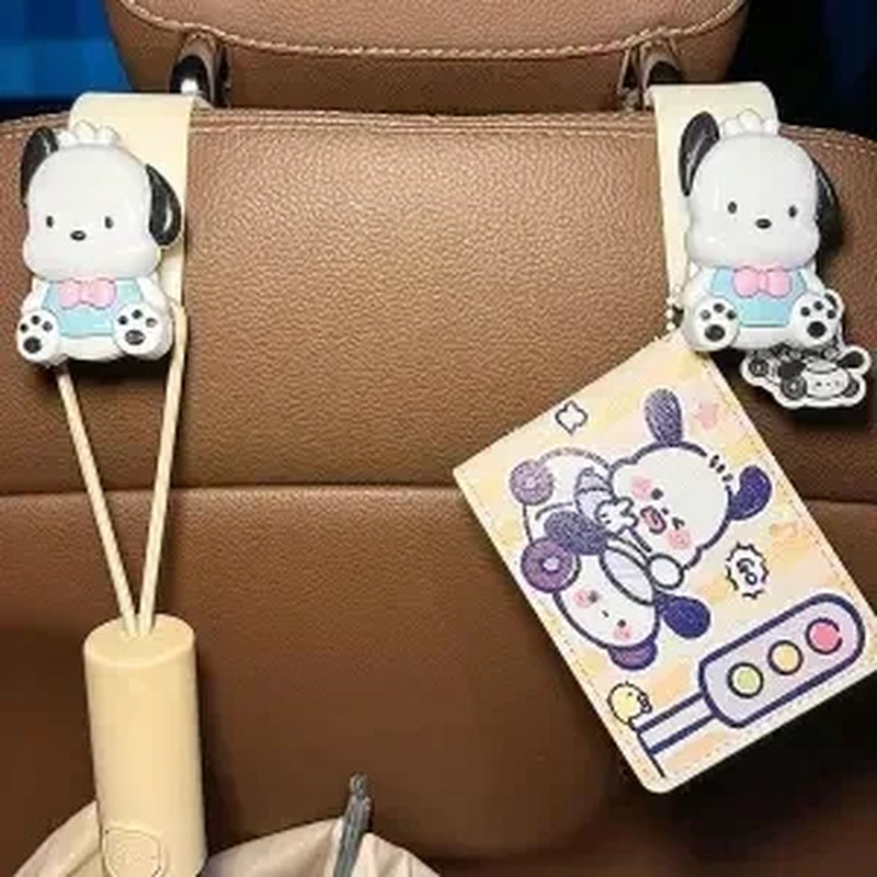 Kawaii Sanrio Hello Kittys Cartoon Car Seat Headrest Hook Car Back Seat Organizer Hanger Storage Cartoon Car Accessories Gifts