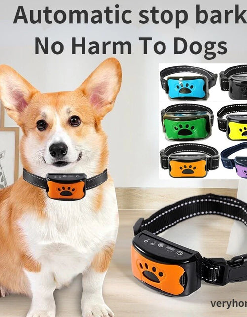 Load image into Gallery viewer, Pet Dog Antibarking USB Electric Ultrasonic Dogs Stop Barking Vibration anti Bark Collar Automatic Collar Dog Training Collars
