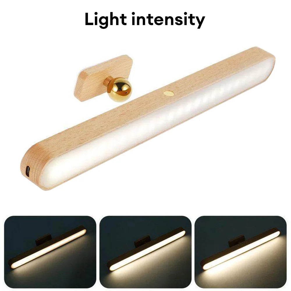 USB Front Fill Light LED Night Light Portable Movable Magnetic Suction LED Night Light Sensing Wooden Makeup Touch Fill Light