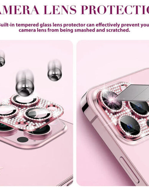 Load image into Gallery viewer, For Iphone 14 13 12 Pro Max Full Cover Metal Diamond Camera Lens Protector Case
