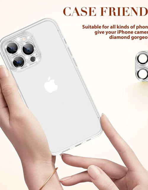 Load image into Gallery viewer, For Iphone 14 13 12 Pro Max Full Cover Metal Diamond Camera Lens Protector Case
