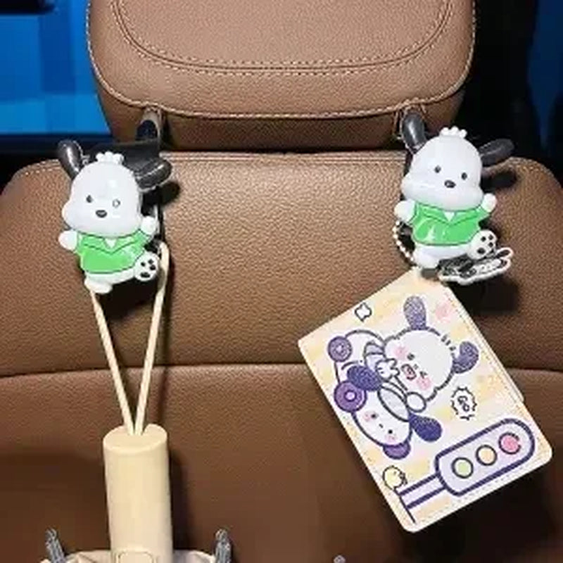 Kawaii Sanrio Hello Kittys Cartoon Car Seat Headrest Hook Car Back Seat Organizer Hanger Storage Cartoon Car Accessories Gifts