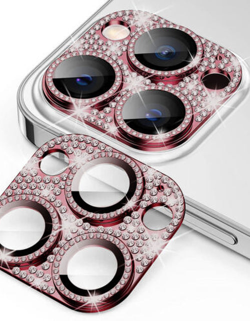 Load image into Gallery viewer, For Iphone 14 13 12 Pro Max Full Cover Metal Diamond Camera Lens Protector Case
