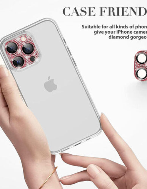 Load image into Gallery viewer, For Iphone 14 13 12 Pro Max Full Cover Metal Diamond Camera Lens Protector Case
