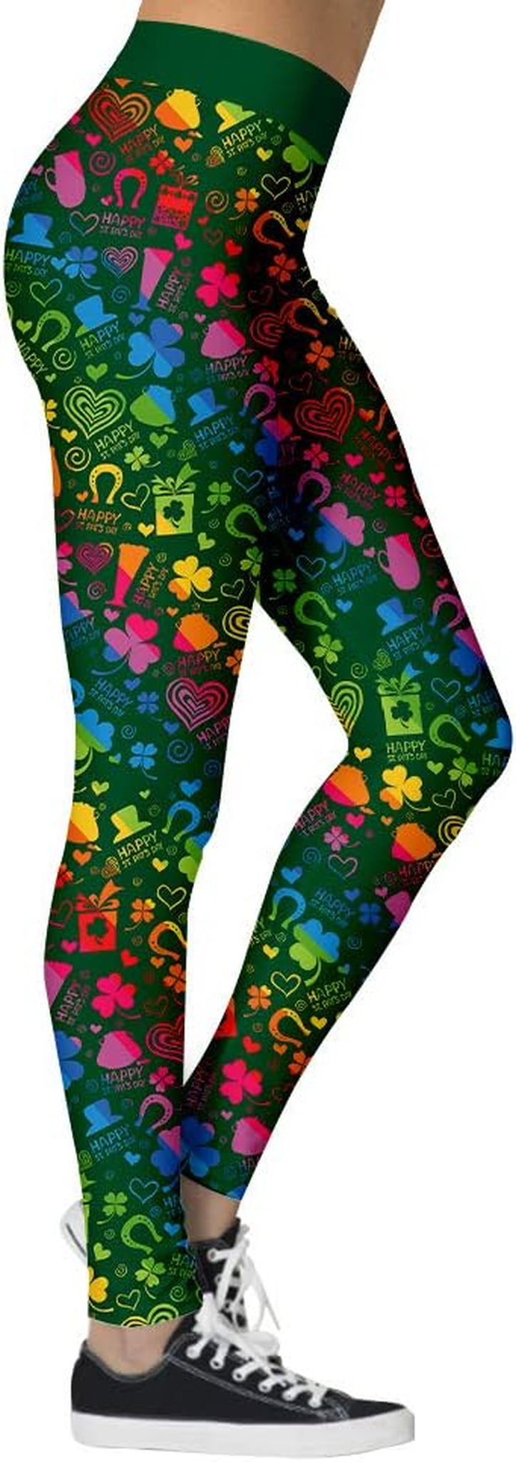 St Patricks Day Leggings for Women,Shamrock Leggings Irish Saint Tights