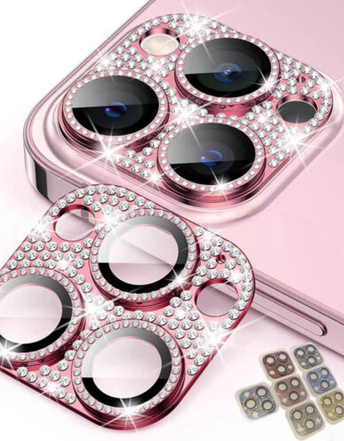 Load image into Gallery viewer, For Iphone 14 13 12 Pro Max Full Cover Metal Diamond Camera Lens Protector Case
