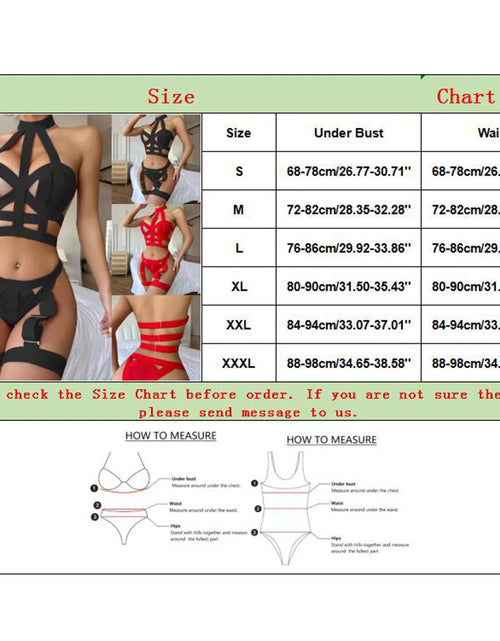 Load image into Gallery viewer, Fantasy Lingerie Sexy Babydoll Bra and Panty Garters Set Exotic Costumes Hollow Out Bra Porn Sissy Underwear Set Bandage Outfits
