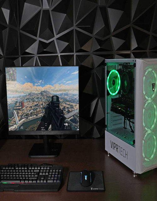 Load image into Gallery viewer, .Com Avalanche Gaming PC Computer Desktop - AMD Ryzen 5 (12-Lcore), AMD Radeon RX 580 8GB, 16GB DDR4 RAM, 1TB HDD, Vr-Ready, Streaming, RGB, Wifi, Windows 10 Pro, 1 Year Warranty
